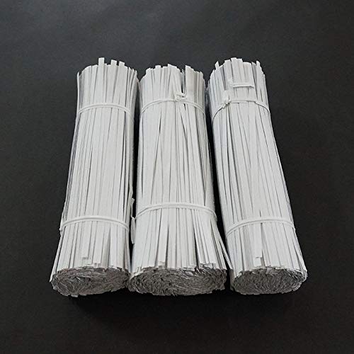 APUXON Paper Twist Ties Bread Ties for Party Cello Candy Bags Cake Pops - 200 PCS 5-inch - White 5inch - NewNest Australia