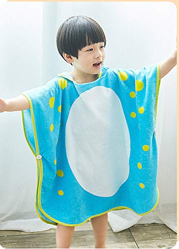 Maleroads Soft Cotton Baby Bath Towel Beach Towel Bathrobe for Kids 0-8 Years (Blue Elephant, 0-4Y) Blue Elephant - NewNest Australia