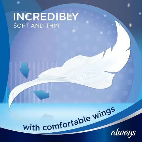 Always Infinity FlexProtect Pads Night (Size 3) Wings, Unscented, 6X 10 Sanitary Towels, Up to Zero Feel, Up to Zero Leaks, Thin and Flexible Protection, Always' Softest Toplayer Size 3 (Pack of 60) - NewNest Australia