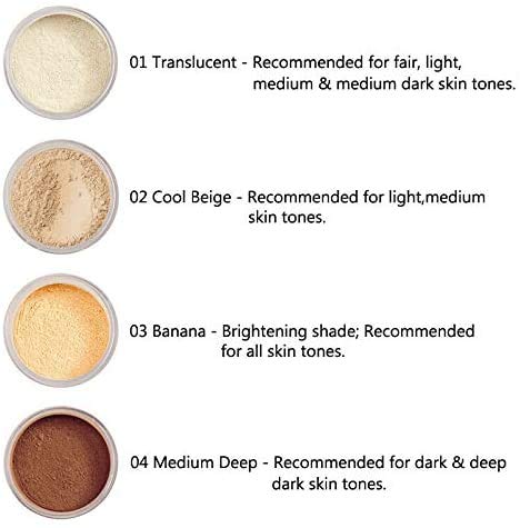 Aquapurity - PHOERA Translucent Makeup Setting Matte Face Powder + Puff Long Lasting Lightweight Foundation Make Up Fixer Beauty Blender Highlighter Palette Flash Photography (101-Translucent) 101 - Translucent - NewNest Australia