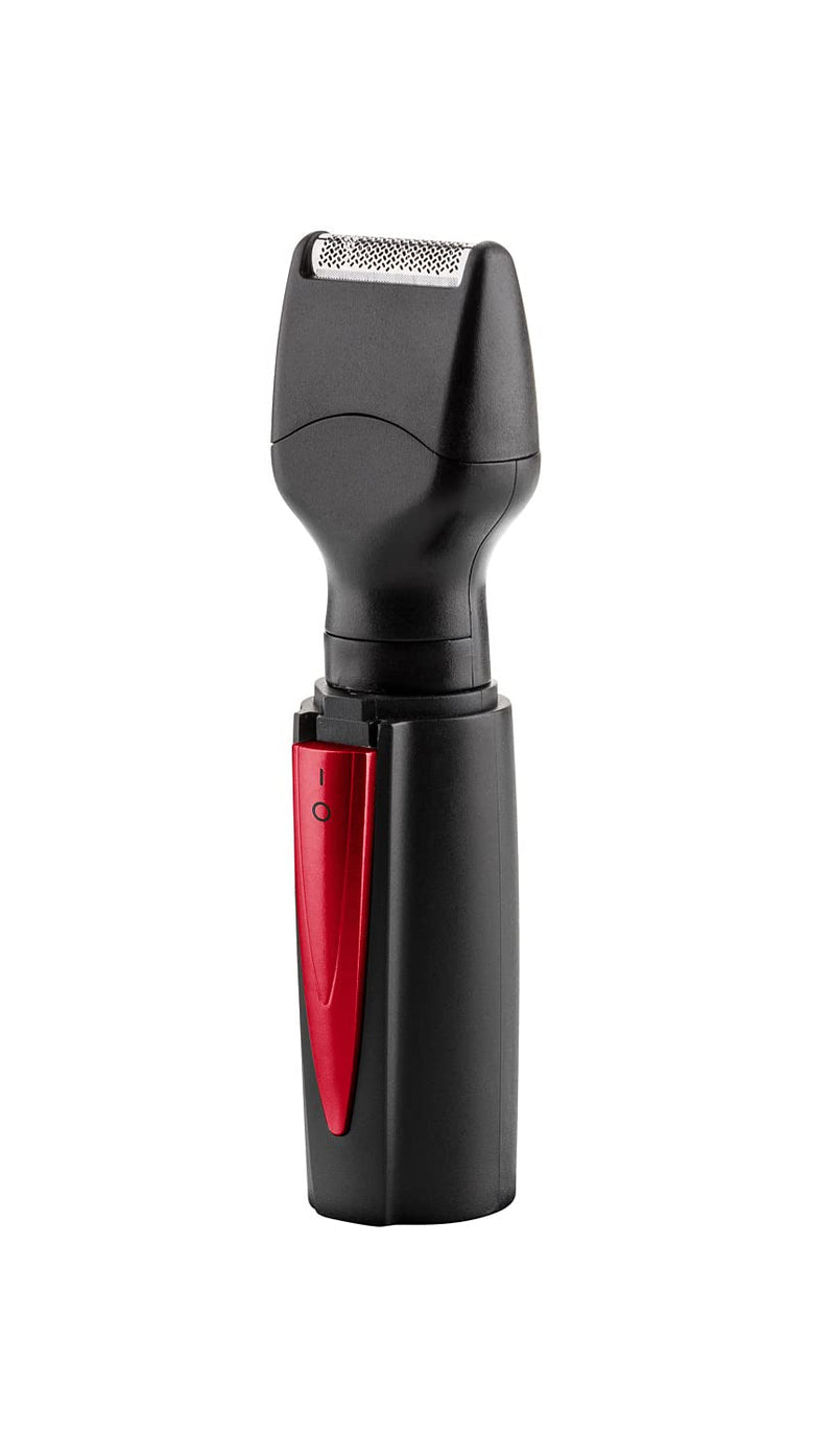 ETA nose hair trimmer Luis - 3 attachments, 1x AA, black/red - NewNest Australia