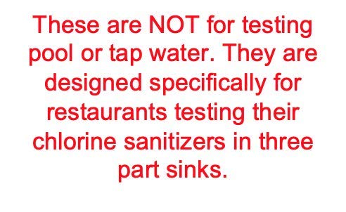USA Made Restaurant Sanitizer Chlorine Bleach Test Paper, 10-200 ppm [100 Paper Test Strips] 100 - NewNest Australia