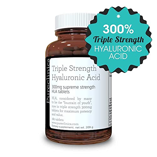 Hyaluronic Acid 300mg x 180 Tablets (3 Months Supply). Triple Strength Hyaluronic Acid. 300% Stronger Than Any Other HLA Tablet - NewNest Australia