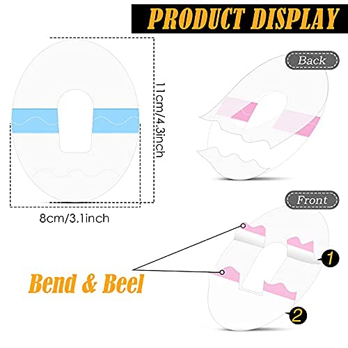 64 Pcs Shower Waterproof Patches Transparent Waterproof G6 Adhesive Patches Clear Sensor Covers Patch for G6 Overpatch Sticker Long Lasting Sweatproof Continuous Glucose Monitor Protection, Pink Blue - NewNest Australia