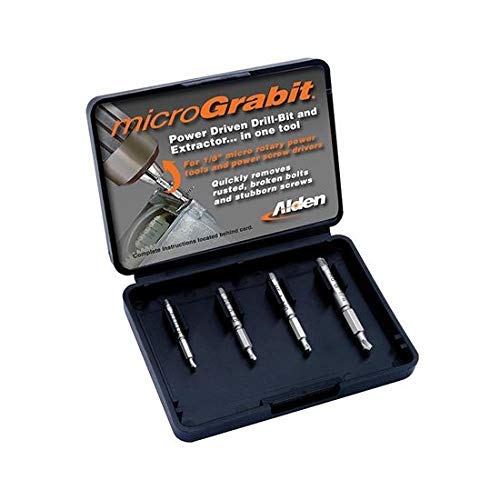 Alden 4507P Grabit Micro Broken Bolt Extractor 4 Piece Kit - Small Bolt and Screw Remover - Made in the USA - NewNest Australia