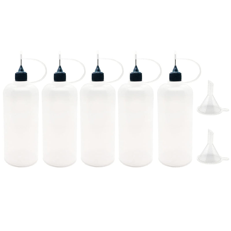12 Pcs Needle Tip Bottle, MYYZMY 120ml /4 Ounce Precision Tip Applicator Bottles, with 2 Pcs Mini Funnel, Black Lid - NewNest Australia