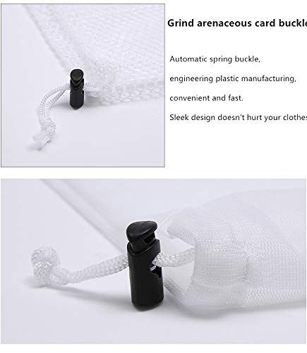 NewNest Australia - Mesh Laundry Bag with Drawstring,19.6×27.5 inch Large Laundry Bags Drawstring Bra Underwear Products Laundry Bags Baskets Mesh Bag Household Cleaning Tools Accessories Laundry Wash Care (white A) White a 