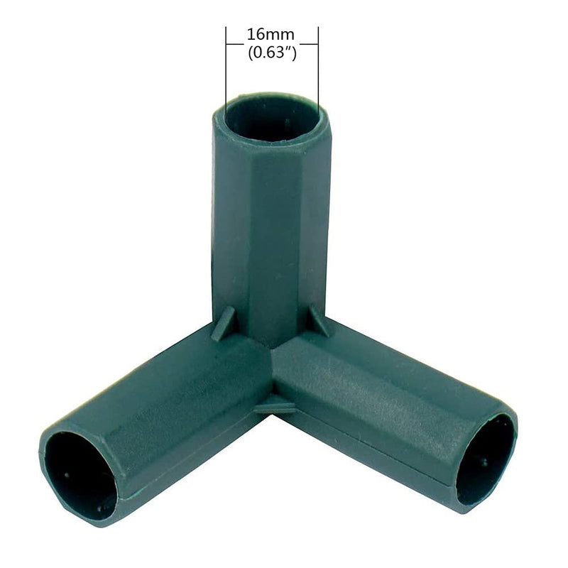 10Pcs 3 Way 16mm PVC Fitting Build Heavy Duty Greenhouse Frame Furniture Connectors - NewNest Australia