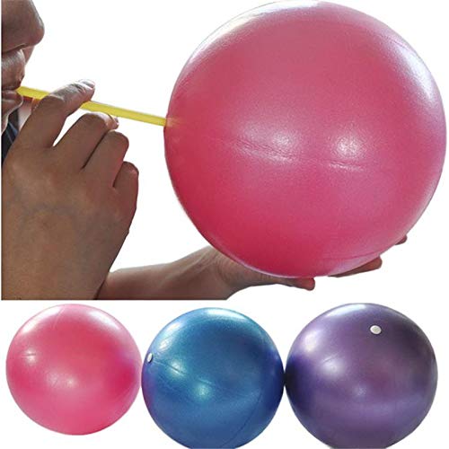 Fortitude Sports Yoga Ball 25cm | Soft Mini Pilates Ball Small for Yoga, Fitness, Core, Stability and Physical Therapy | Inflatable Mini Gym Ball With Inflation Straw Purple - NewNest Australia