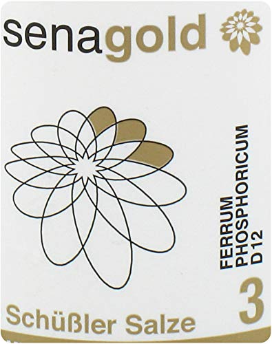 Senagold Schüßler Salt No. 3 - Ferrum phosphoricum D12 tablets - gluten-free (400 pieces) 400 pieces (pack of 1) - NewNest Australia