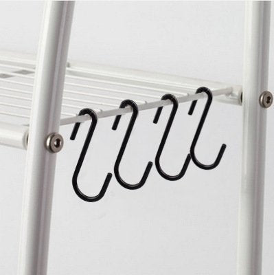 NewNest Australia - 24 Pack 2.4 Inch Black S Shaped Hooks Small Hanging Hangers for Bathroom Bedroom Office Kitchen Garden #2 Black 