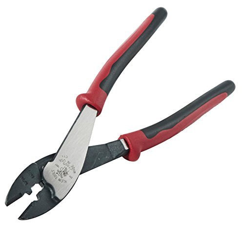 Klein Tools J1005 Crimping and Cutting Tool, Tapered Nose for 10 to 22 AWG Solderless Terminals and Connectors - NewNest Australia