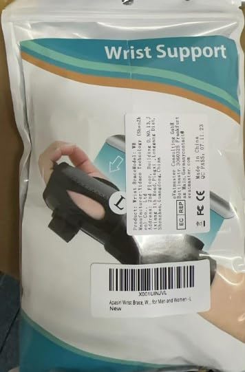 Apasiri Wrist Support, Wrist Splint for Right/Left Hand, Wrist Support with Aluminum Splint and Soft Padding for Carpal Tunnel, Arthritis, Tendonitis, Sprain (1, L) 1 - NewNest Australia