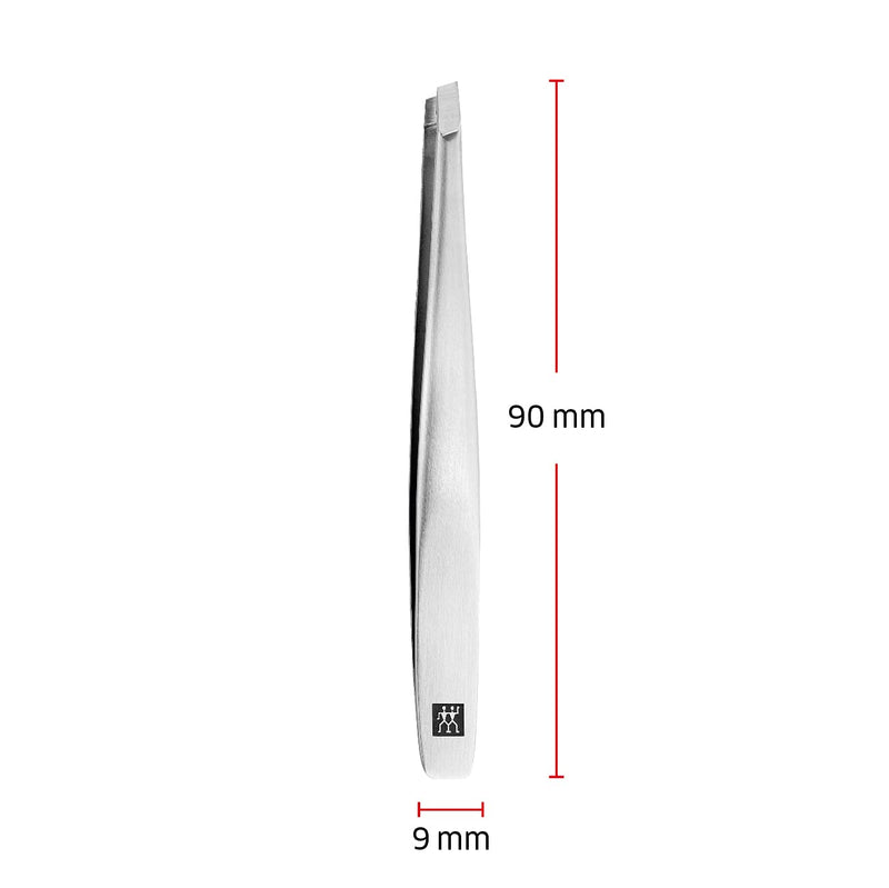 ZWILLING tweezers with slanted tip for perfect plucking made of matt stainless steel, quality, premium, 90 mm silver slanted tip single - NewNest Australia