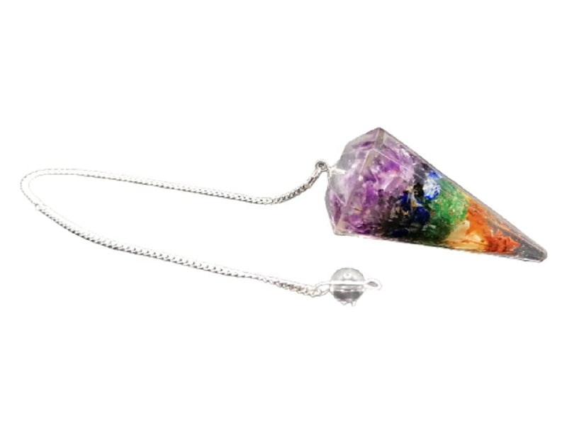 Dowsing Pendulum Healing Crystals Orgonite Crystal Point Scrying Dowser 100% Genuine Gemstone Crystal Pendulum Handcrafted Healing Crystal Gifts,Witchcraft Supplies (7 Chakra Orgone) 7 Chakra Orgone - NewNest Australia