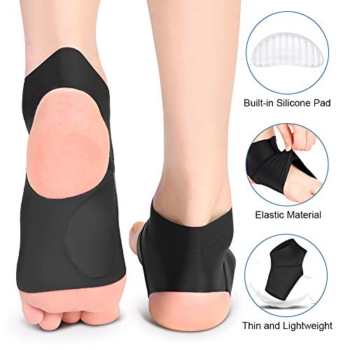 Ankle Brace with Arch Support, Arch Support Compression Ankle Arch Brace with Gel Pads for Plantar Fasciitis, Heel Spurs, Foot Pain, Flat Arches, Pain Relief (1 Pair) - NewNest Australia