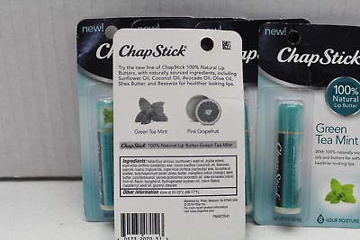 ChapStick 100% Natural Lip Butter, Green Tea Mint, 0.15 oz (Pack of 3) - NewNest Australia