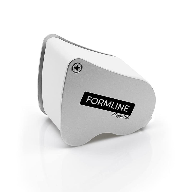 Formline LED Illuminated Jewelers Loupe / Trichome Scope (60x + 30x Lens) - Magnifier Made for Gardening, Jewelry, Antiques, Coins, Rocks, Stamps, Hobbies, Watches, Photos and Science (White/Silver) White - NewNest Australia
