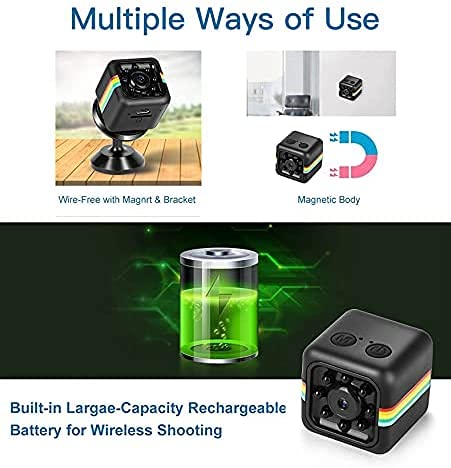 Mini Camera WiFi Wireless Camera Nanny Cam, 1080p / 2K HD Camera Home Security Camera,Night Vision Indoor/Outdoor Small Camera Record Dog Pet Camera for Mobile Phone Applications in Real Time - NewNest Australia