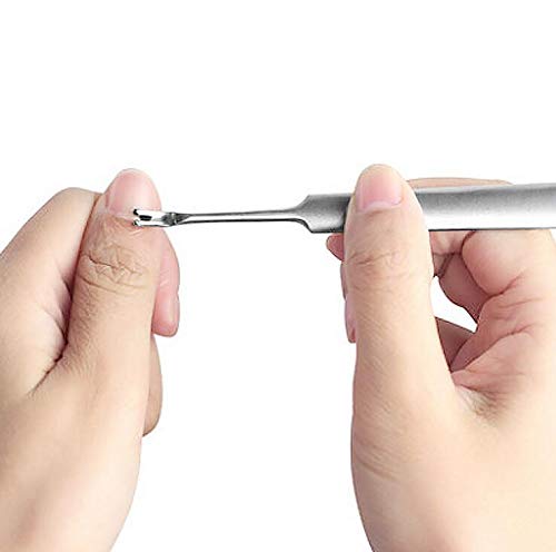 Professional Stainless Steel Cuticle Pusher Trimmer Hangnails Nails Cleaner Scissors Remover Nipper Clipper/Nail Art Manicure Tool for Adult - NewNest Australia