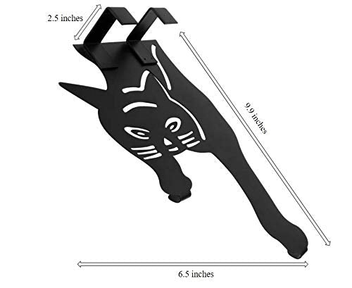 NewNest Australia - Evelots Over The Door Hanger Hooks-Kitty Cat-20 Pound ea.-No Tool-No Rust-Iron 1 Unit 