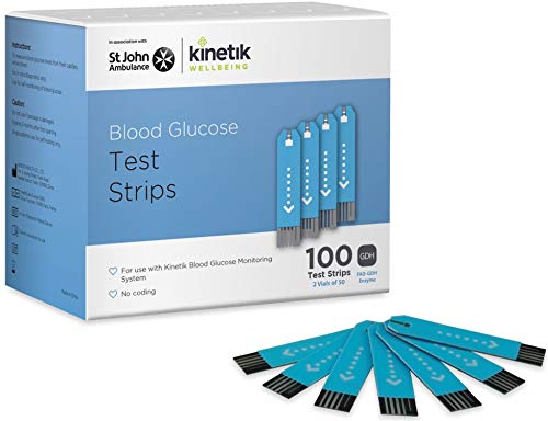 Kinetik Wellbeing Blood Glucose Test Strips (Pack of 100) – Used by The NHS & Kinetik Wellbeing Sterile Lancets (Pack of 200) – Used by The NHS – in Association with St John Ambulance - NewNest Australia