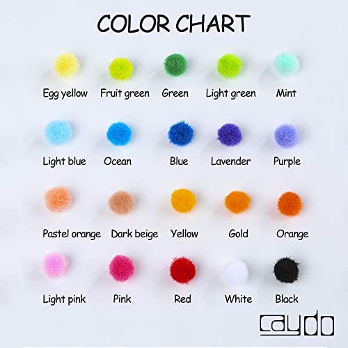 Caydo 1200 Pieces 1cm Assorted Pom Poms for DIY Creative Crafts Decorations - NewNest Australia