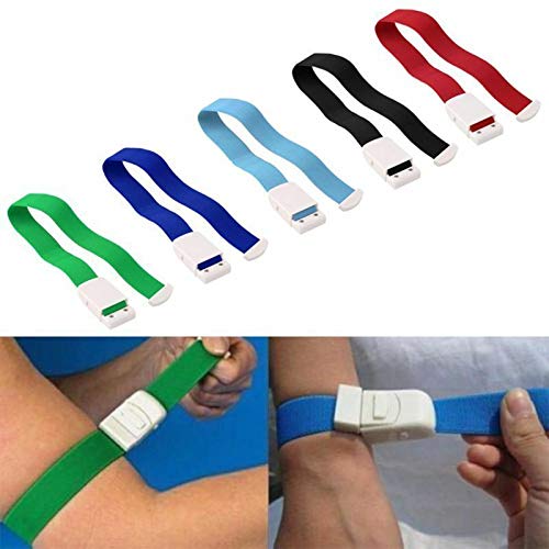 SUPERTOOL Medical Tourniquet with Buckle for Outdoor Emergency First Aid Blood Stop Belt Intravenous Quick and Slow Release (Black, 1 Pack) Black - NewNest Australia