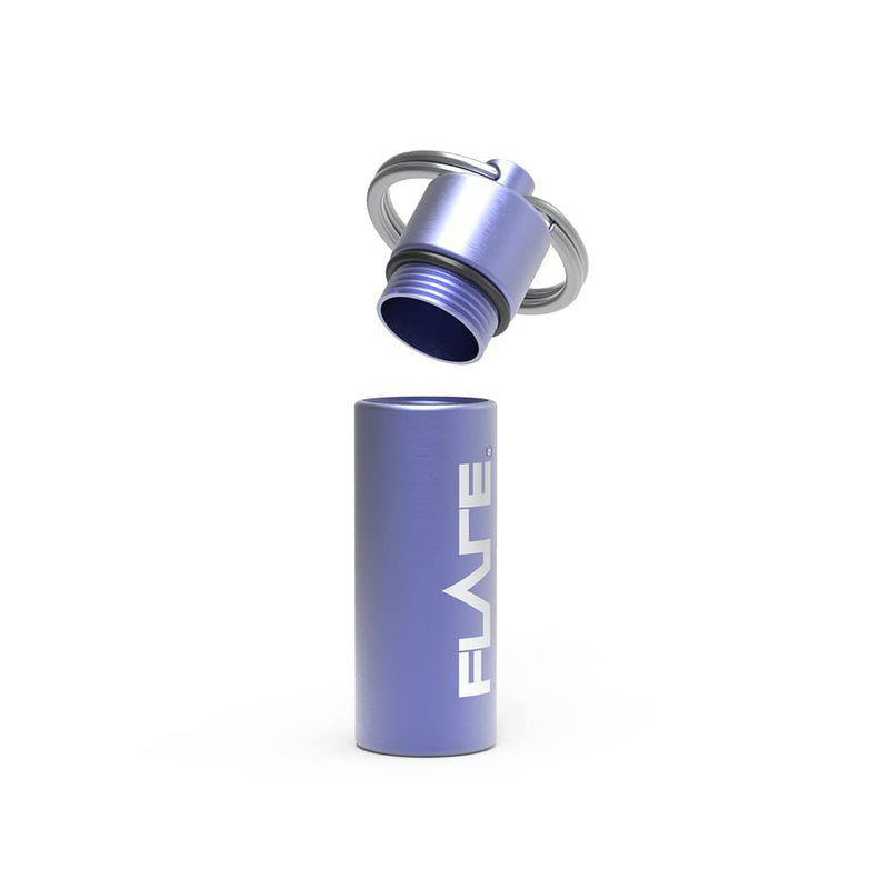 Flare Audio Capsule Purple Durable Lightweight Aluminum Waterproof Keyring, Purple - NewNest Australia