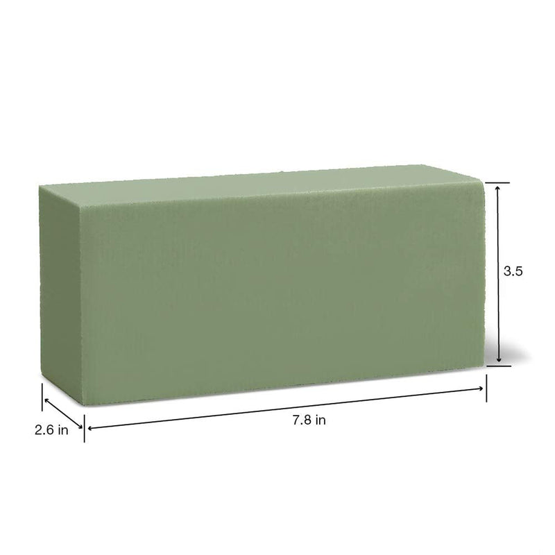 FloraCraft Floral Dry Foam 2 Piece Brick 2.6 Inch x 3.5 Inch x 7.8 Inch Green Original Version - NewNest Australia