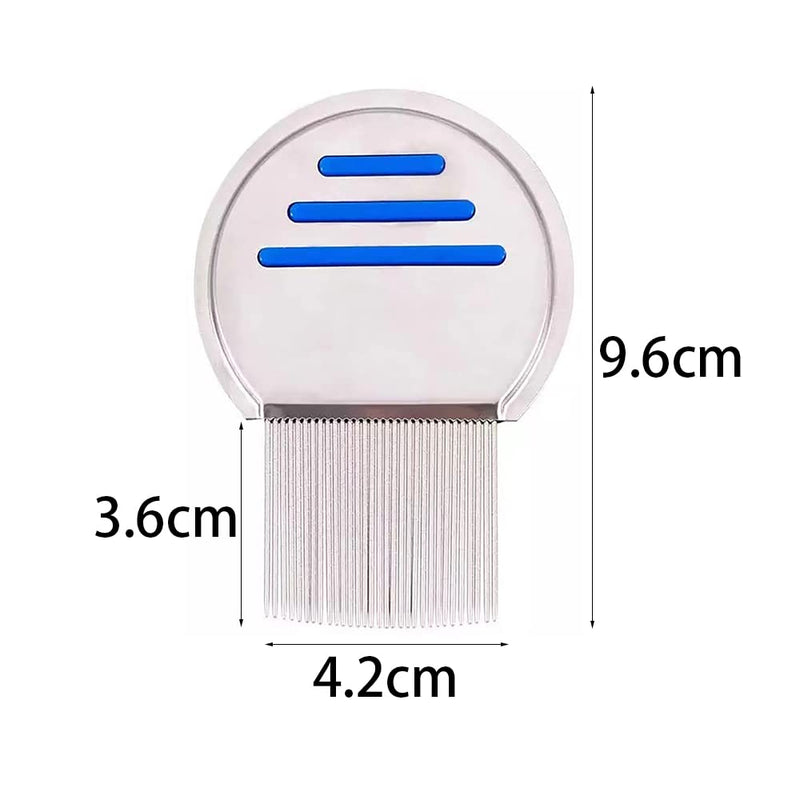 Pack Of 2 Lice Comb Stainless Steel Nit Combs Metal Head Lice Combs Grooming Lice Removal Combs Head Lice Removal Comb For Children Adults Pets Head Lice Treatment - NewNest Australia