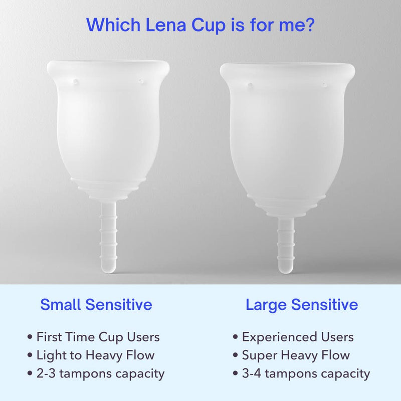 Lena Sensitive Menstrual Cup - Large - Clear - Heavy Flow - Soft Patented Design - Made in USA - Comfortable Menstruation Cup - Reusable & Natural L (Pack of 1) - NewNest Australia