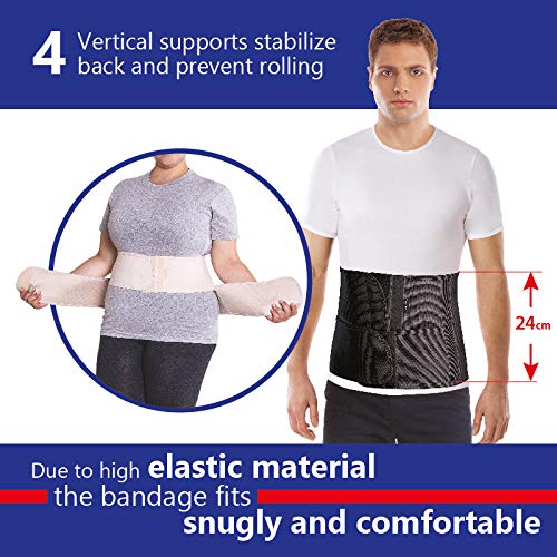 TOROS GROUP MANUFACTURE Postoperative Support Bandage Back Support Belt Abdominal Belt Abdominal Support Height 24 cm Small Beige S - NewNest Australia