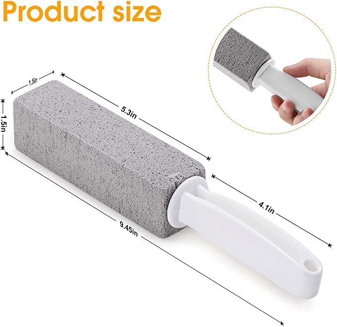 Cleaning Block Toilet, Pack of 4 Pumice Stone for Toilet, Pumice Stone Cleaning Stone with Handle, Toilet Cleaning Stone with Handle, Blocks of Pumice Stone for Toilet, for Grill Kitchen - NewNest Australia