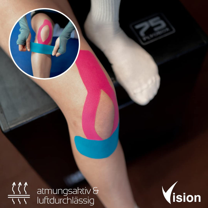 Vision Kinesiology Tape I 5 Cm X 5 M I Medical Device Kinesiology Tape I Super Skin Friendly I Extra Strong Hold I Elastic I Breathable I Waterproof (Skin Col - NewNest Australia