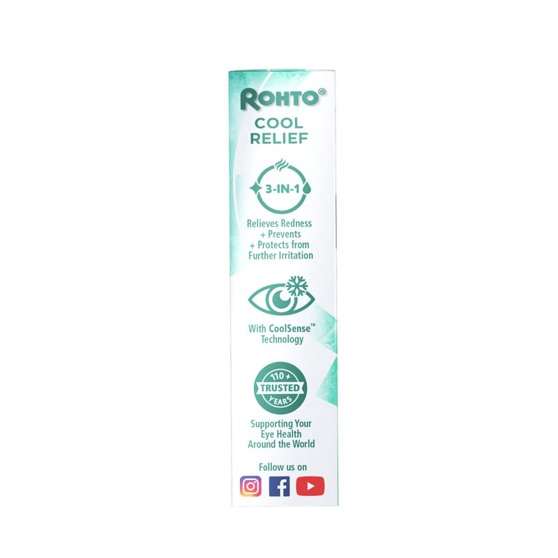 Rohto Cool The Original Cooling Redness Relief Eye Drops,0.4 Fl Oz (Pack of 3) - NewNest Australia