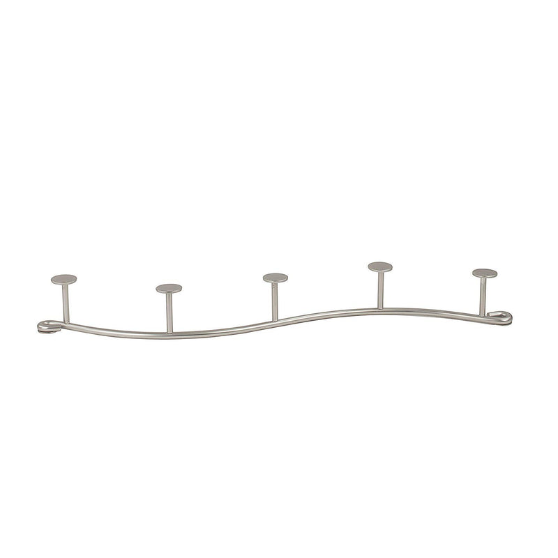 NewNest Australia - Spectrum Diversified Sweep Wall-Mount, 5-Hook Single Entryway, Closet Bathroom & Kitchen Storage, Home Décor Hat & Coat Rack for Organization, Satin Nickel 