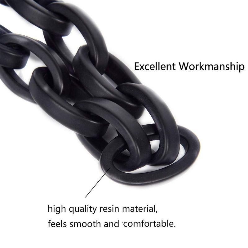 Xiazw Short Resin Bag Purse Handle Strap Replacement，Bag Decoration Chain，Bag Accessories Charms (Black) Black - NewNest Australia