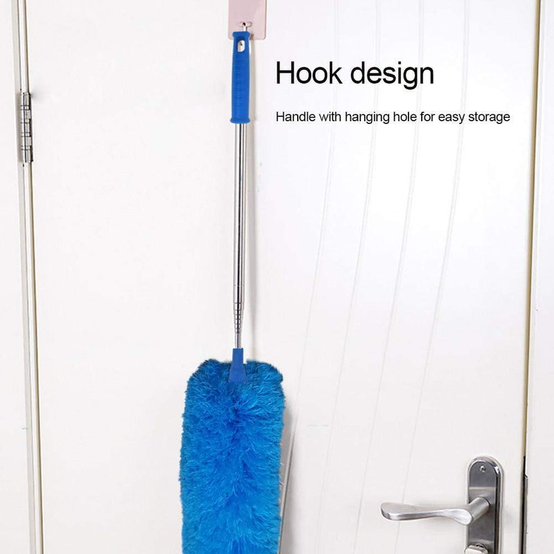 DELUX Microfiber Feather Duster Extendable Duster with 100 inches Extra Long Pole, Bendable Head & Long Handle Dusters for Cleaning Ceiling Fan, High Ceiling, Blinds, Furniture & Cars Blue - NewNest Australia