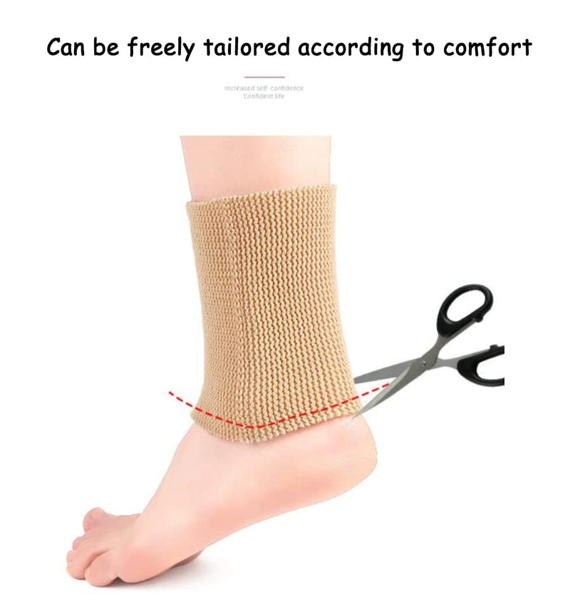 seaNpem Ice Skating Ankle Gel Protection Tubing, 1 Pcs Compression Sleeve Ankle Protector Brace for Figure Skating, Roller, Riding, Free Cutting Foot Support Socks (5 x 3.2 inch) (skin) skin - NewNest Australia