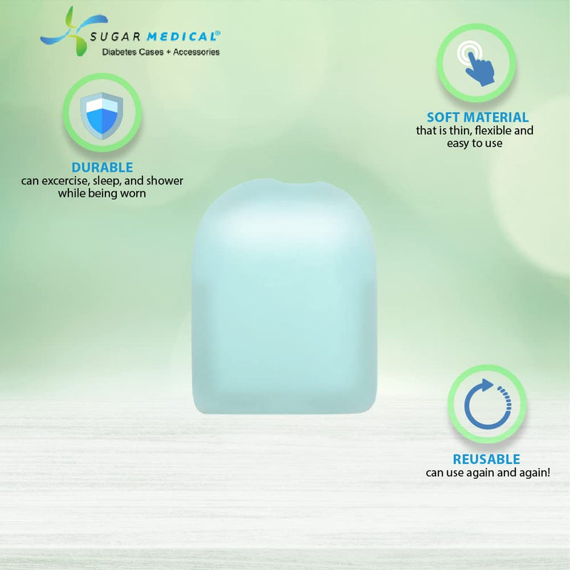Sugar Medical - PumpPOPS Reusable Omnipod Cover - Soft, Flexible & Easy to Remove Cover for Diabetic Insulin Pumps (Aqua) Aqua - NewNest Australia