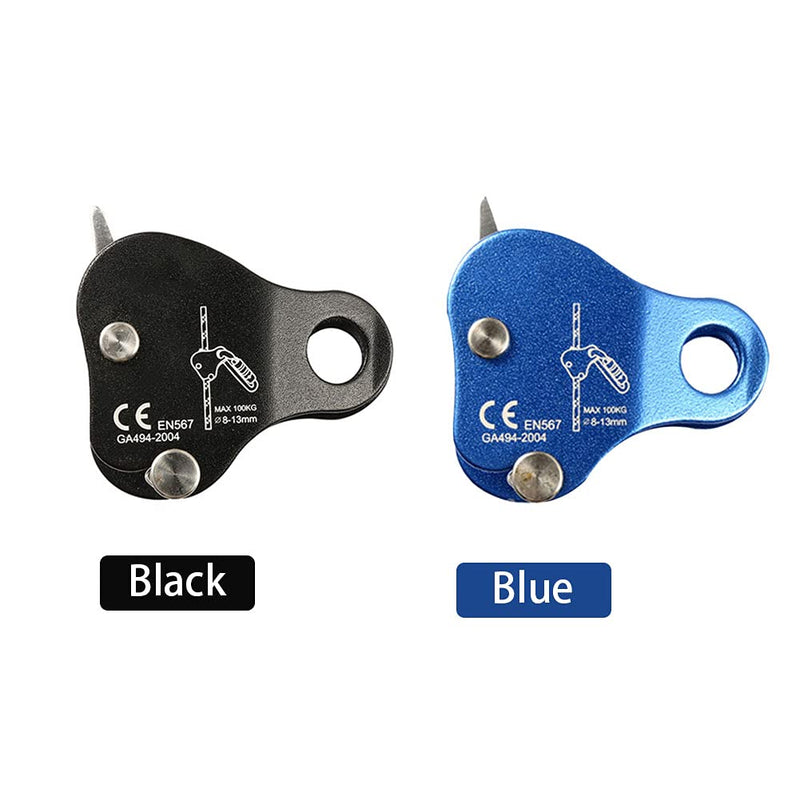 QKDS Climbing Rope Grab, High Strength Self Locking Safety Protective, Climbing Ascender Fall Protection Belay Device Climbing Rope Grip Clamp for Rock Climbing Mountaineering(Blue), free size Blue - NewNest Australia