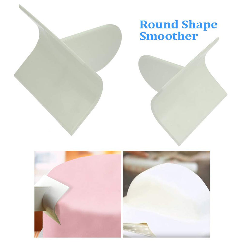 NewNest Australia - BIGTEDDY - 4pcs Fondant Icing Smoother Polisher for Cake Decoration Sugarcraft Scraper Paddle Tool 