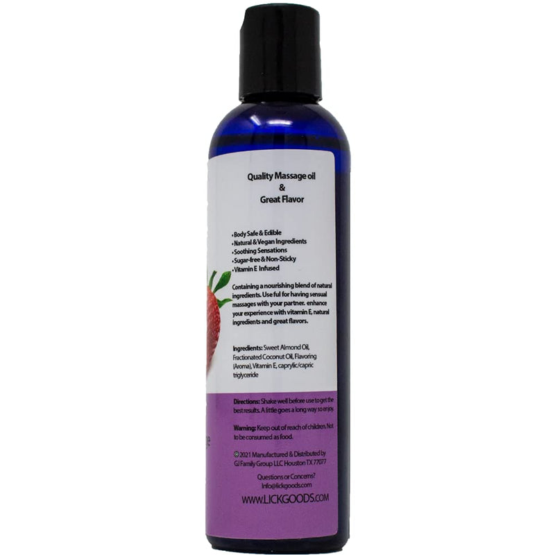 Strawberry Flavored Massage Oil for Massage Therapy - Relaxing Muscle Massage for Men and Women with Natural Vitamin e Oil with Aromatherapy Oils for Skin use - Essential moisturizing Body Oils 4 oz - NewNest Australia