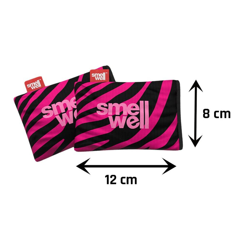SmellWell Odour Eliminating Air Purifying Bags (2 Pack | 100g) Activated Bamboo Charcoal Air Freshener for use from Gym to Car to Home (Pink Zebra, Original) Pink Zebra 100 g (Pack of 2) - NewNest Australia