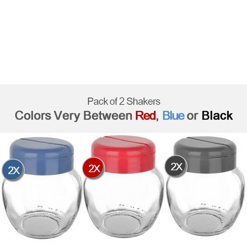 Tibello Spice Containers Glass Spice Jars, 7oz Spice Bottles And Dual Lid Sifter Shaker And Spoon Opening Spice Shaker - Pack of 2 - NewNest Australia