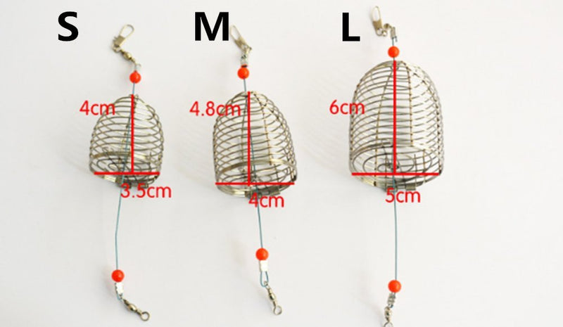 Mimilure 10Pcs/Pk Carp Fishing Bait Trap Cage Feeder Basket Holder Coarse Lure Feeder Carp Fishing Tackle Kit,Size L/M/S Available Medium - NewNest Australia