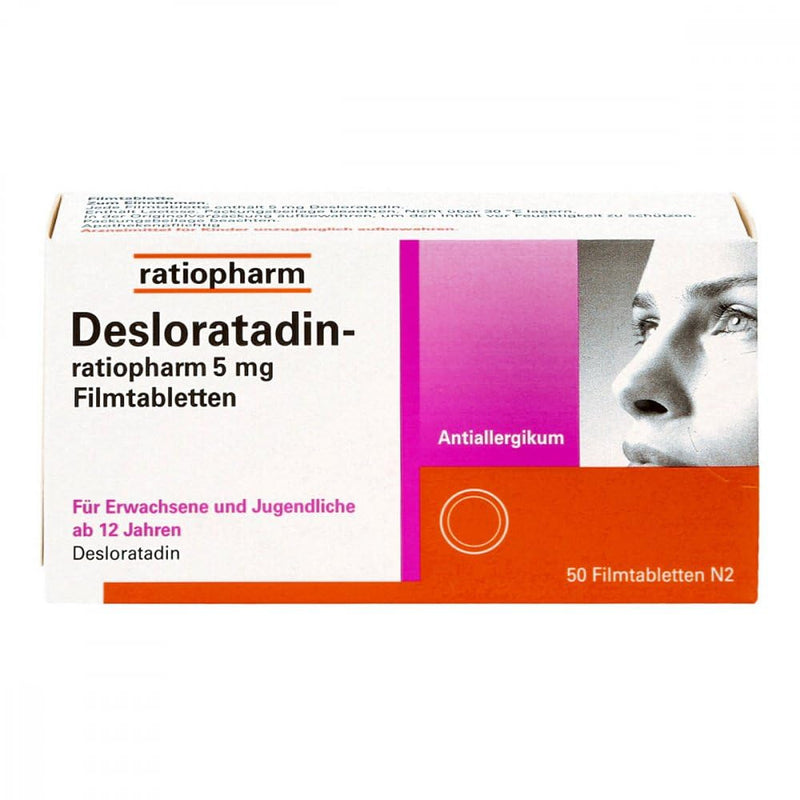 Desloratadine ratiopharm 5 mg film-coated tablets 50 pieces - NewNest Australia