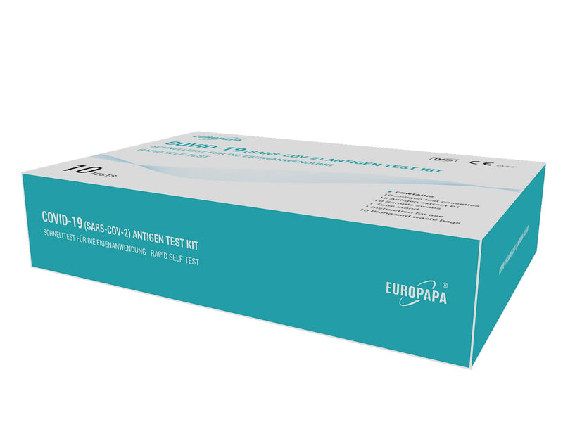 Europapa 10 X Corona Lay Test Self-Test Covid-19 Antigen Test For Sars-Cov-2 Quick Test For Self-Use Test Cassettes Sample Swabs Antigen Extract Individually Packed - NewNest Australia