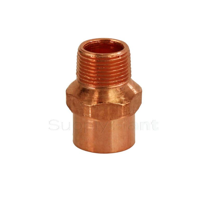Supply Giant DDNA0120-5 Male Adapter Reducing Fitting Sweat x MIP Connections, 1/2 X 1/4, Copper - NewNest Australia